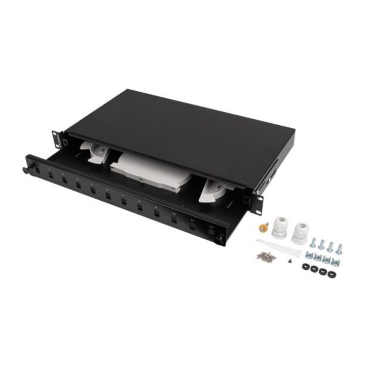 Lanberg FOP1-12SS-LDB panel de parcheo 1U