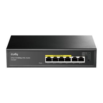 Cudy FS1006P Unmanaged Fast Ethernet (10/100) PoE Switch Black