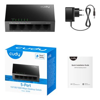Cudy GS105 Unmanaged Gigabit Ethernet (10/100/1000) Switch Black