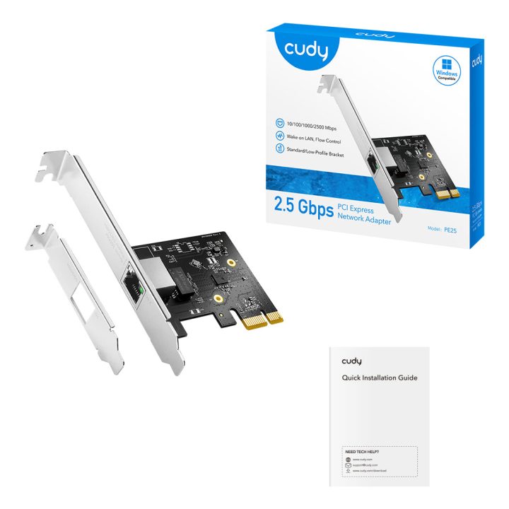 Cudy PE25 adaptador e placa de rede interna Ethernet 2500 Mbit/s