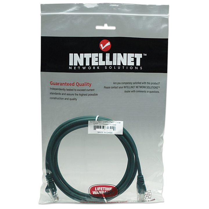 Intellinet Cat5e, cabo de rede 5m Verde U/UTP (UTP)