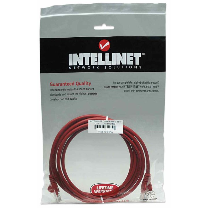 Intellinet 319843 cabo de rede Vermelho 5 m Cat5e U/UTP (UTP)