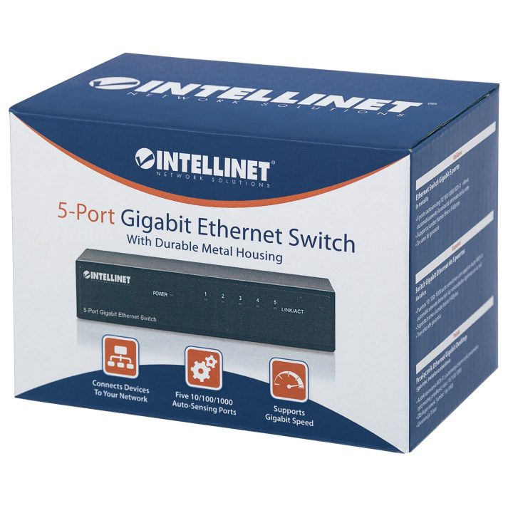 Intellinet Commutateur réseau (switch) Gigabit Ethernet 5 portas…