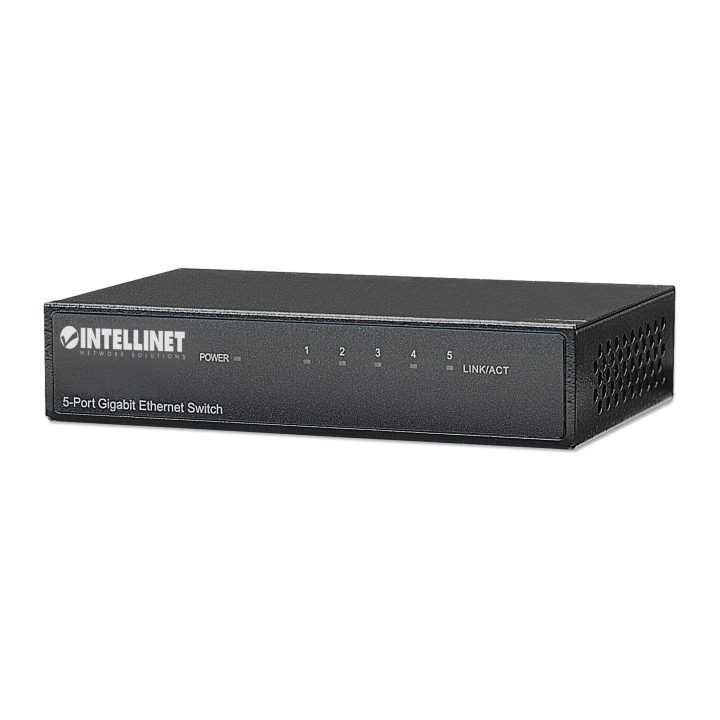 Intellinet Gigabit Ethernet 5-Port Network Switch, Desktop Format…