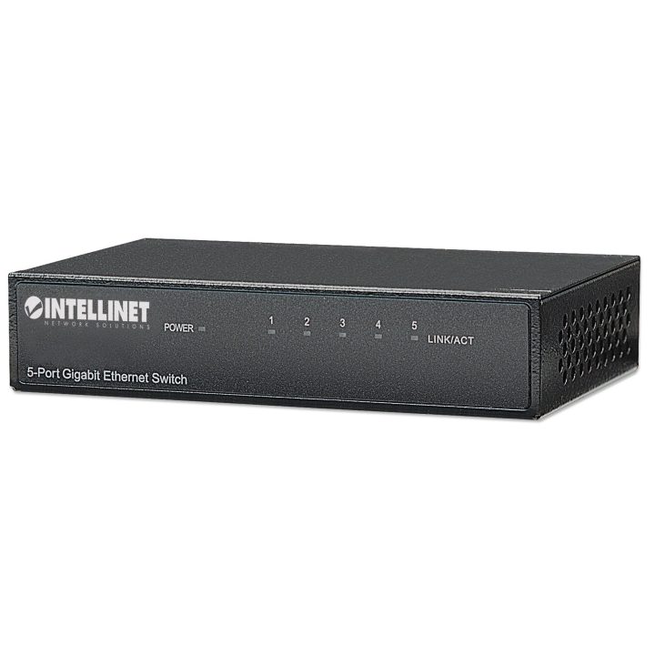 Intellinet Gigabit Ethernet 5-Port Network Switch, Desktop Format…