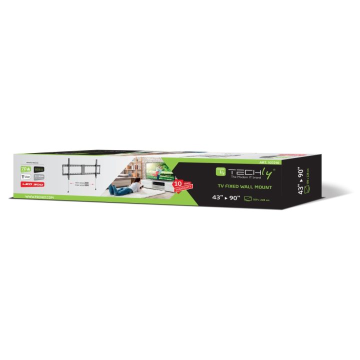 Techly ICA-PLB 948F suporte para TV 2,29 m (90") Preto