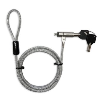 Techly IQ-LOK-15-K Anti-Theft Cable Silver 1.8 m