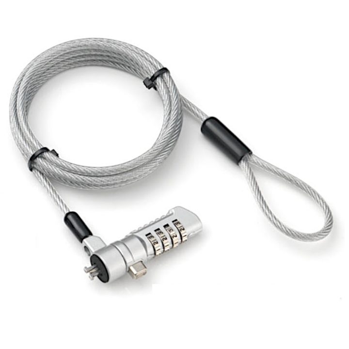 Techly IQ-LOK-16-K Anti-Theft Cable Silver 1.8 m