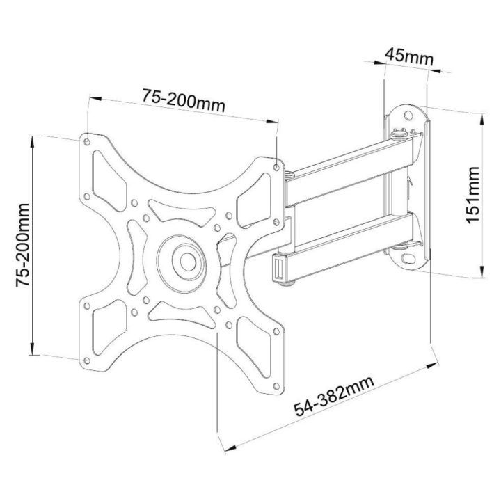 Techly ICA-LCD 2923B TV Mount 37" Black
