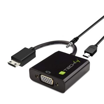 Techly IDATA HDMI-VGA4 adaptador de cable de vídeo VGA (D-Sub) HDMI…