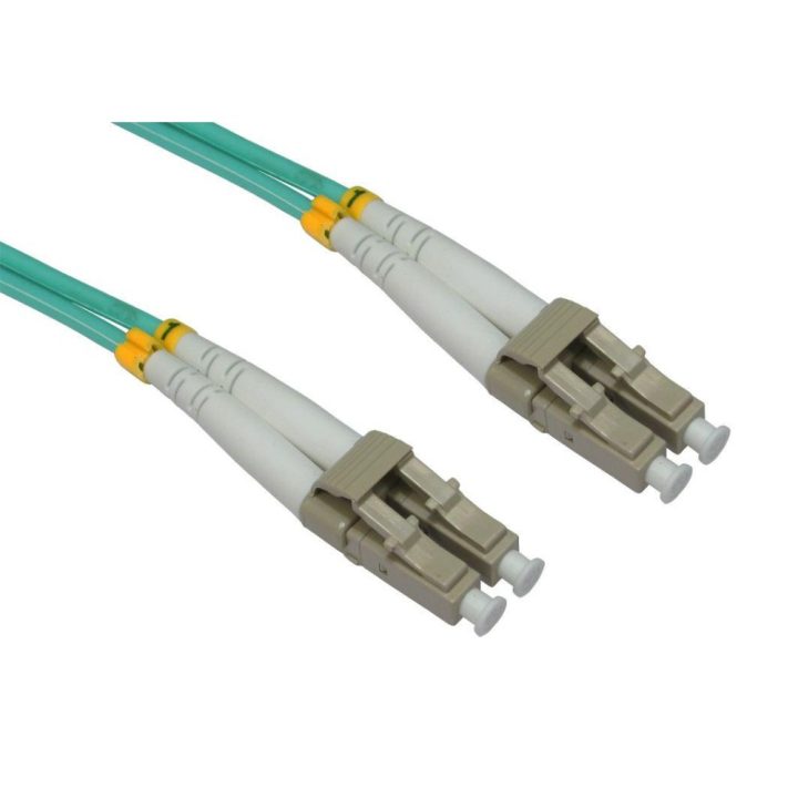 Techly LC M-M 1m Cabo de fibra óptica e InfiniBand Cor aquamarina