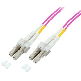 Techly LC M-M 10m Cabo de fibra óptica e InfiniBand Fúcsia