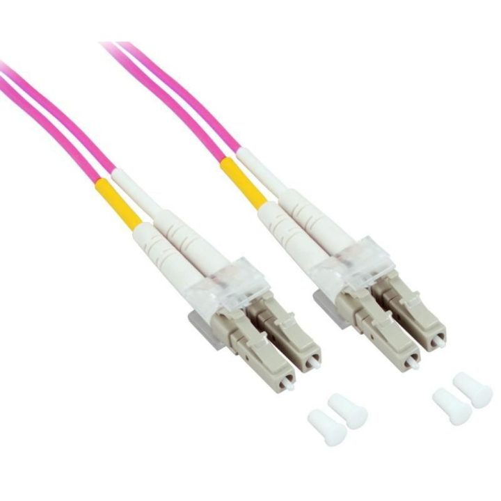Techly LC M-M 10m Cabo de fibra óptica e InfiniBand Fúcsia