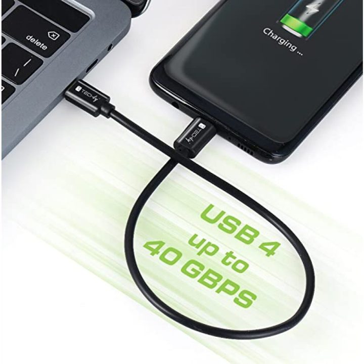 Techly ICOC MUSB40-CMCM08 cabo USB USB4 Gen 3x2 0,8 m USB C 40 Gbit/s…