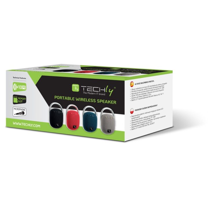 Techly ICASBL321BL altifalante portátil ou de festa Altifalante…