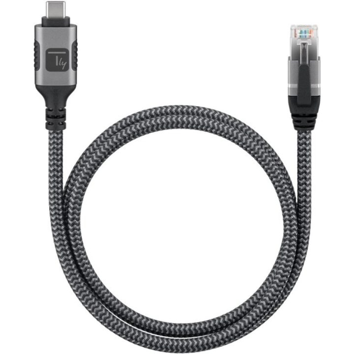 Techly ICOC U3C-RJ45-010 Network Cable Silver, Black 1 m Cat6 F/UTP…