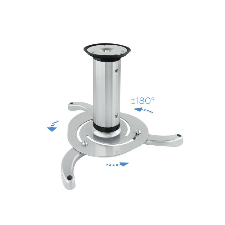 TooQ SUPORTE UNIVERSAL DE TETO GIRATÓRIO 360º PARA PROJETOR PRATA