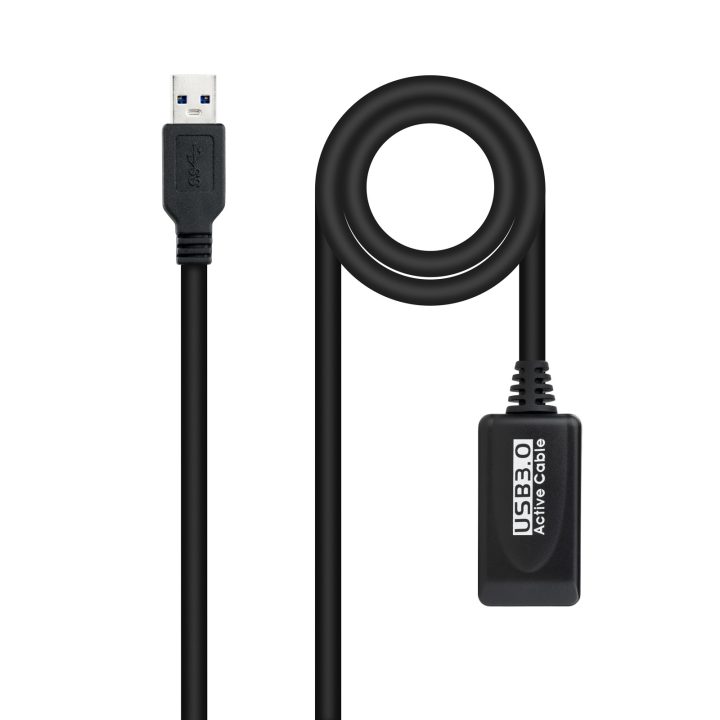 Nanocable Cabo USB 3.0 prolongador com amplificador, tipo A/M-A/H, 5m