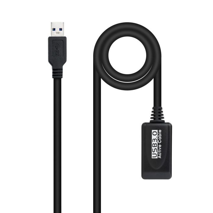 Nanocable USB 3.0 Extension Cable with Amplifier, Type A/M-A/F, 5m