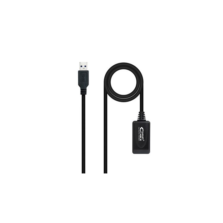 Nanocable Cable USB 3.0 prolongador con amplificador, tipo A/M-A/H, 5m