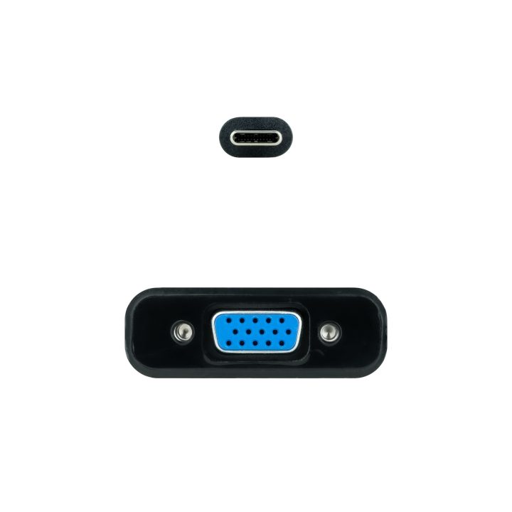 Nanocable Conversor USB-C a VGA, USB-C/M-VGA/H, Negro, 10 cm