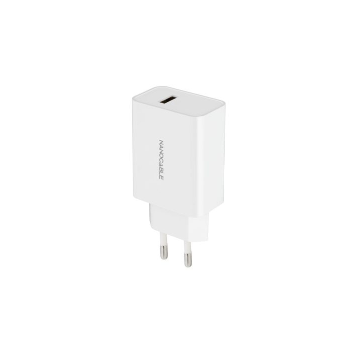 Nanocable Carregador USB, 5V/2.1A, Branco