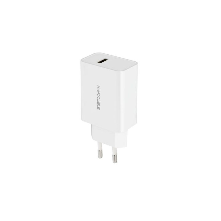 Nanocable Carregador USB, 5V/2.1A, Branco