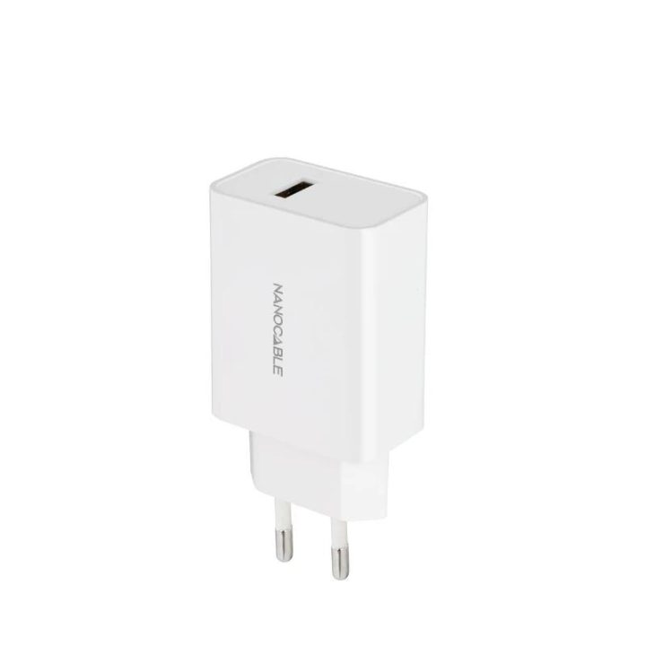 Nanocable Carregador USB, 5V/2.1A, Branco