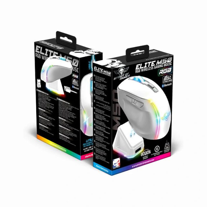 Spirit of Gamer Elite M50 Wireless Mouse White (S-EM50WT)