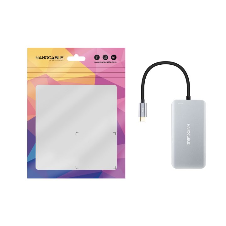 Nanocable HUB USB-C 5 em 1, Conversor 3.2 GEN1 5G para 3 x USB-A 3.0…
