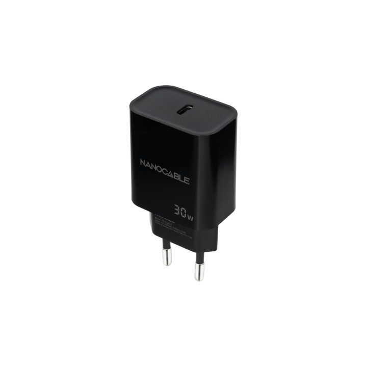 Nanocable Carregador USB-C PD 30W, Preto