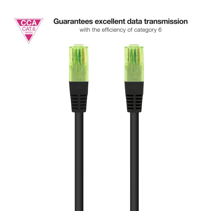 Nanocable Cable de Red Latiguillo RJ45 CAT.6 UTP AWG26 CCA, Negro, 1 m