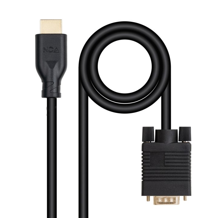 Nanocable VGA/M to HDMI/M Converter Cable, Black, 1.8m