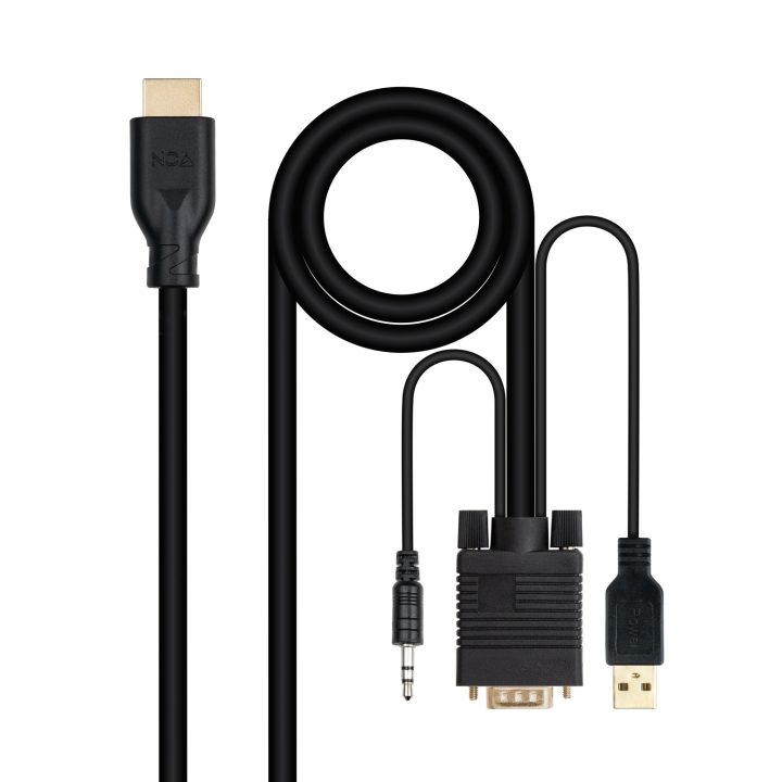 Nanocable Conversor unidirecional VGA/M + ÁUDIO/M + USB-A/M (para…