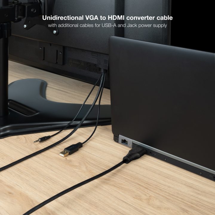 Nanocable Unidirectional VGA/M + AUDIO/M + USB-A/M (for power) to…