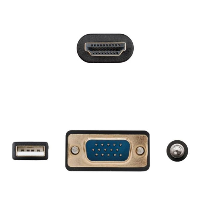 Nanocable Unidirectional VGA/M + AUDIO/M + USB-A/M (for power) to…