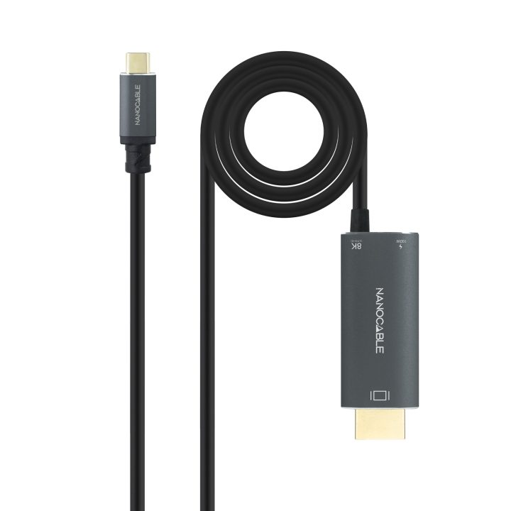 Nanocable 10.15.5182 Video Cable Adapter 1.8 m USB Type-C HDMI + USB…