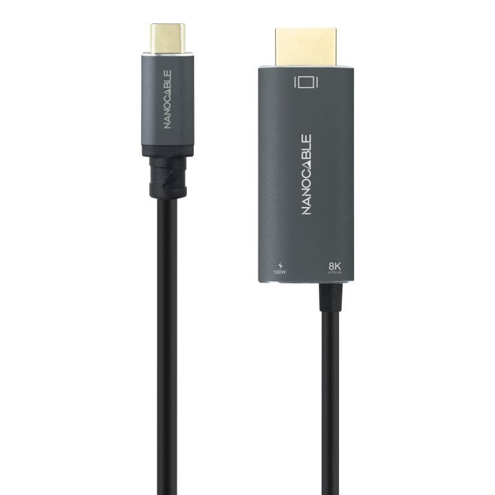 Nanocable 10.15.5182 Video Cable Adapter 1.8 m USB Type-C HDMI + USB…