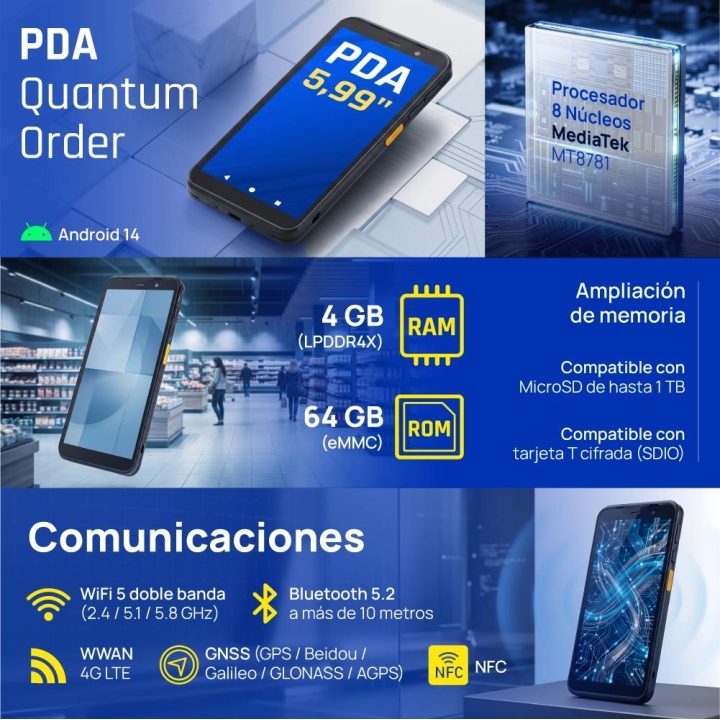 iggual PDA 5.99" 4+64GB HD+ Android 2D NFC Wifi BT