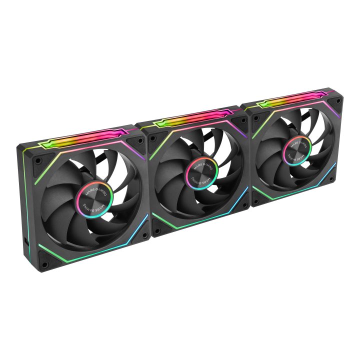 Mars Gaming MF-LINKFINITYKIT2 PC Case Fan 12 cm Black 3 piece(s)