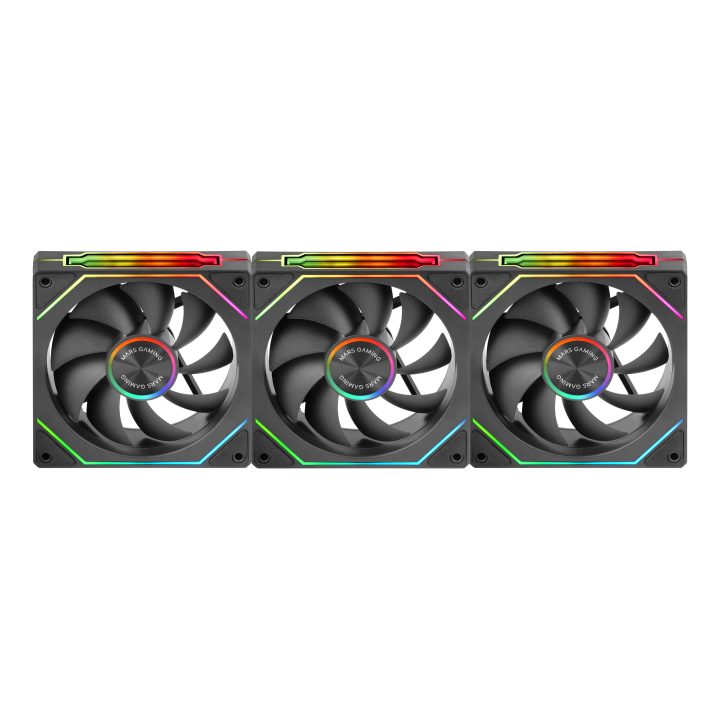 Mars Gaming MF-LINKFINITYKIT2 PC Case Fan 12 cm Black 3 piece(s)