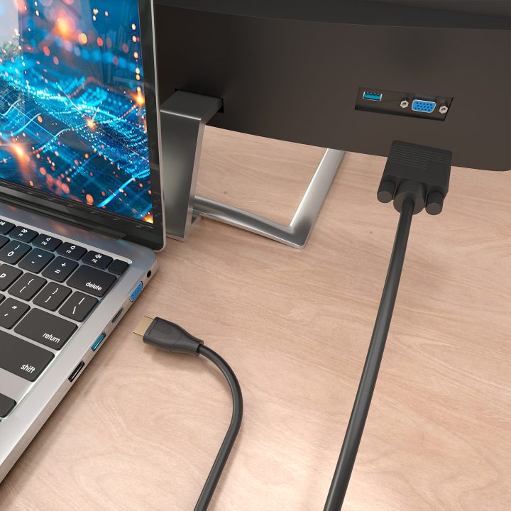 AISENS HDMI to SVGA Converter Cable, HDMI M/M-SVGA/M, Black, 1.5m