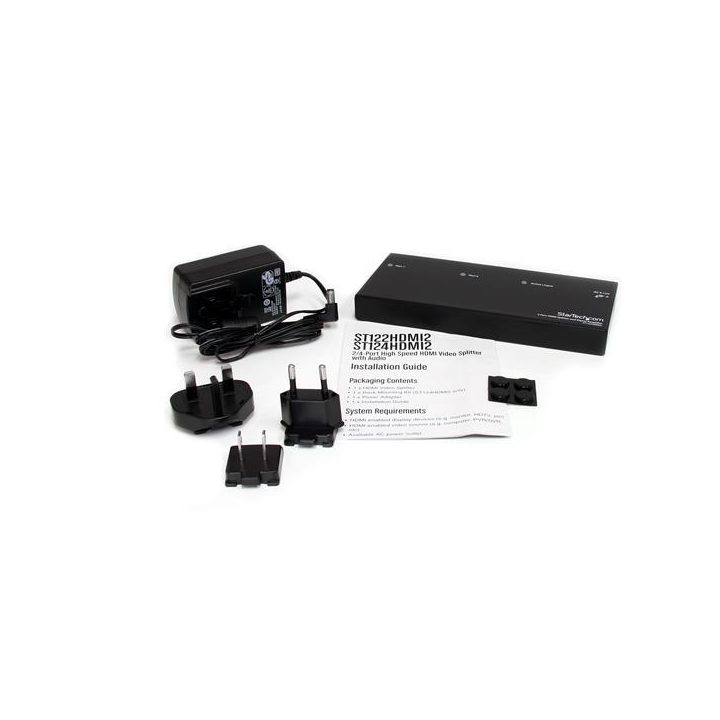 StarTech.com 2-Port HDMI Splitter and Signal Amplifier - Splitter -…