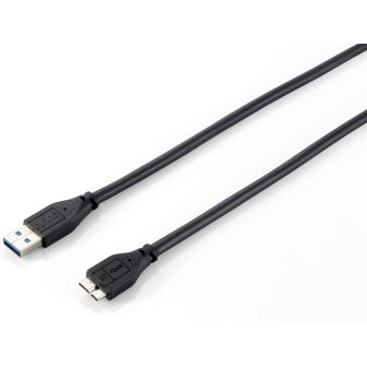 Equip 128397 Cable USB 3.0 A a Micro-B, M/M, 1,8m, 5Gbps, Negro