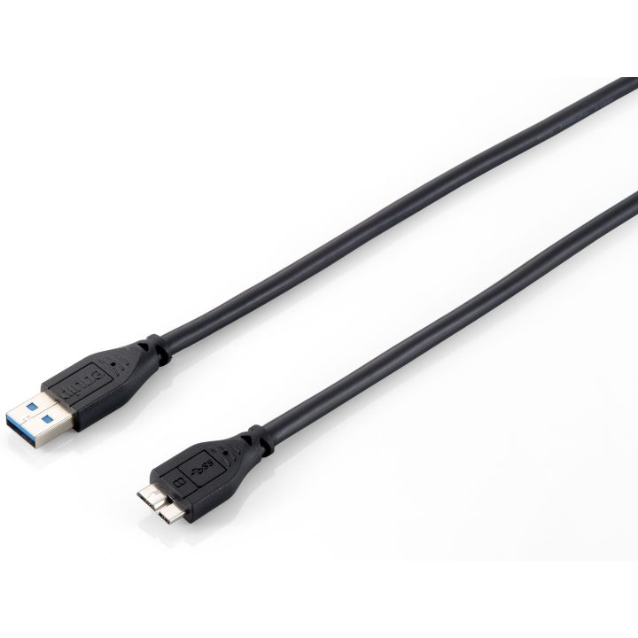 Equip 128397 Cable USB 3.0 A a Micro-B, M/M, 1,8m, 5Gbps, Negro