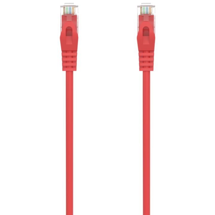 AISENS RJ45 Patch Cable LSZH Cat.6A 500 MHz UTP AWG24, Red, 1.0M