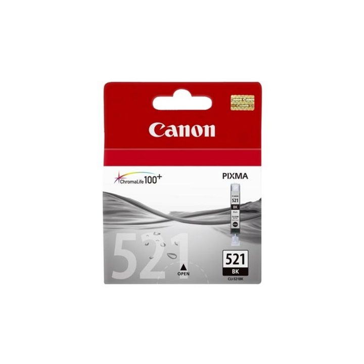 Canon CLI-521 BK cartucho de tinta 1 unidade(s) Original Preto