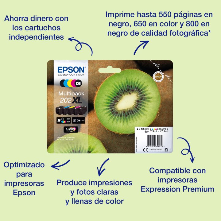 Epson Kiwi Singlepack Magenta 202 Claria Premium Ink