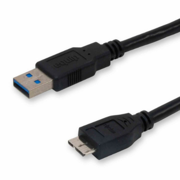 Equip 128397 USB 3.0 A to Micro-B Cable, M/M, 1.8m, 5Gbps, Black