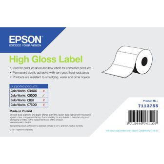 Epson High Gloss Label Self-Adhesive Printer Label